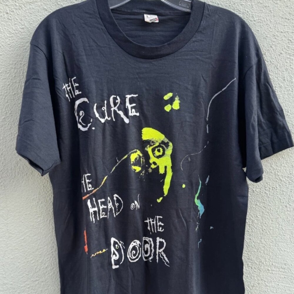 Vintage 1980s The Cure The Head On The Door Band Tee T-Shirt RARE Screen Stars L